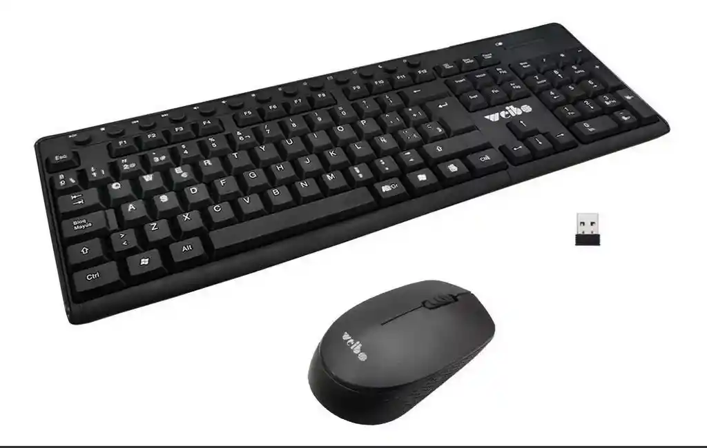 Combo Teclado + Mouse Inalámbrico En Español Ñ Receptor Usb