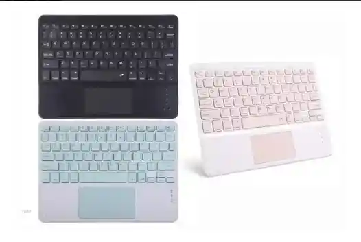 Teclado + Mousepad Plano Bluetooth Para Pc Tablet Celular