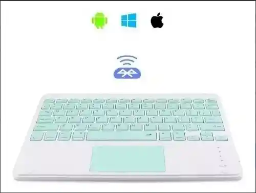 Teclado + Mousepad Plano Bluetooth Para Pc Tablet Celular