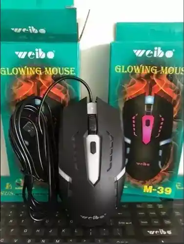 Mouse Weibo M39 Con Iluminacion Led Usb 3200dpi 4 Botones