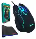 Mouse Rgb Padmouse Alámbrico Led Usb Wk-411 6 Botones