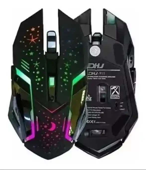 Mouse Gamer Wb-911 6 Botones 2.4ghz Inalámbrico Recargable