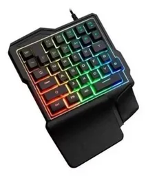 Teclado Gamer Una Mano 35 Teclas K7 Retroiluminado Membrana