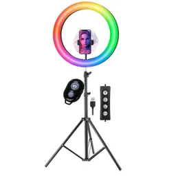 Aro De Luz Rgb Led 33 Cm + Trípode 2 Mt + Control Bluetooth