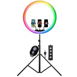 Aro De Luz Rgb Led 53 Cm + Trípode 2 Mt + Control Bluetooth