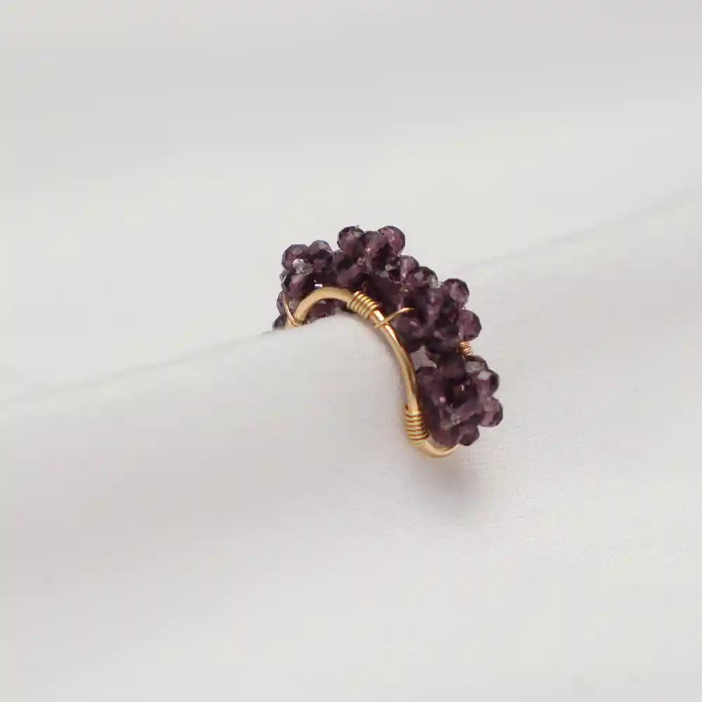 Earcuff Hexaedro Violeta