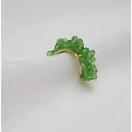 Earcuff Hexaedro Verde