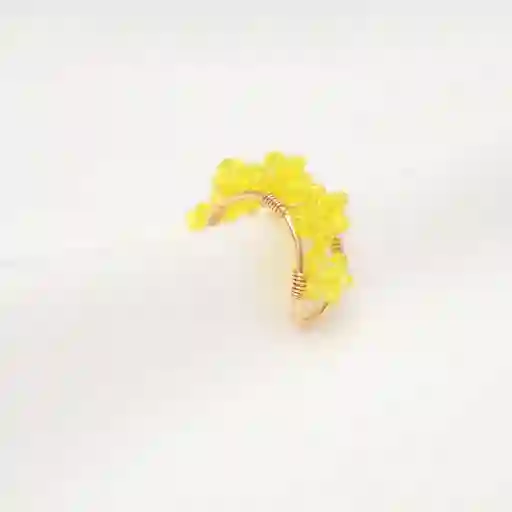 Earcuff Hexaedro Amarillo