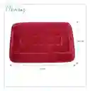 Tapete Antideslizante Para Hogar Suave Peluche Absorbente Rojo