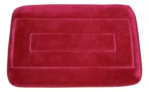 Tapete Antideslizante Para Hogar Suave Peluche Absorbente Rojo