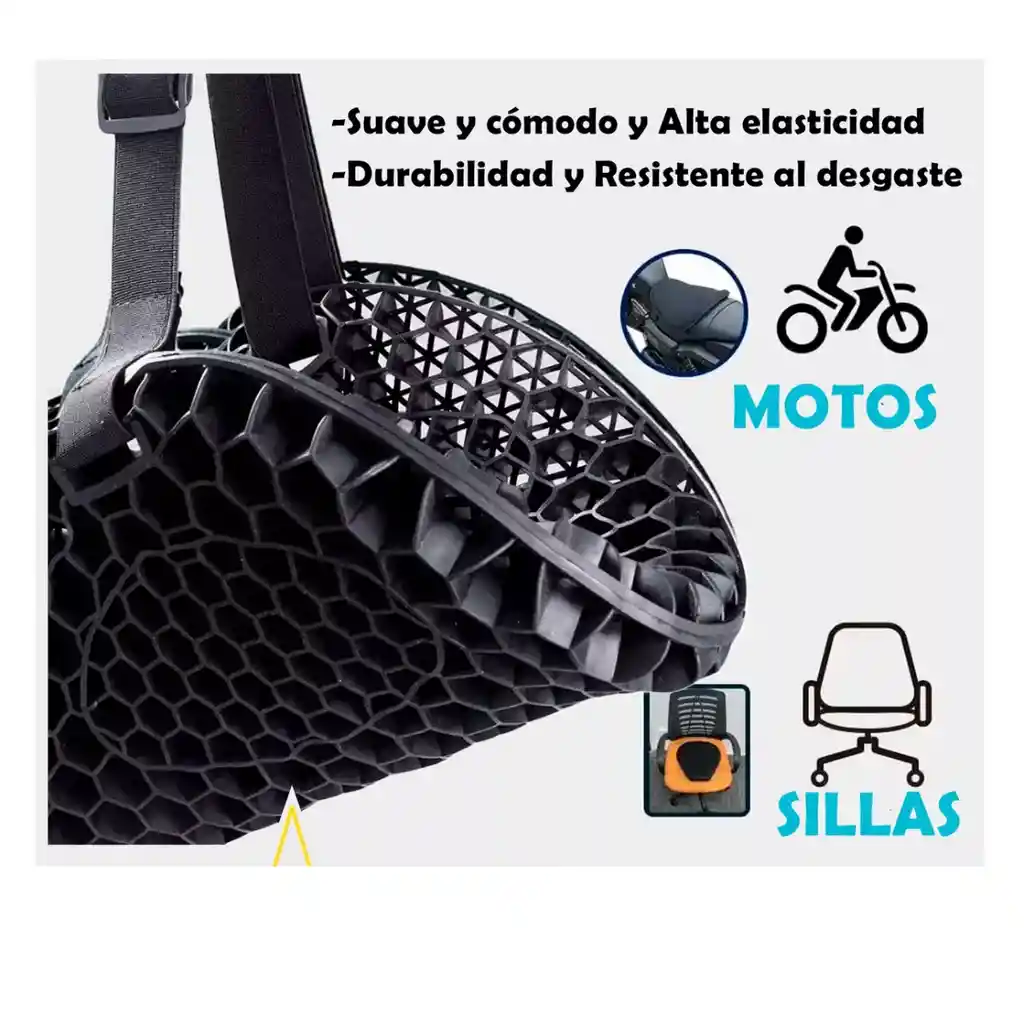 Cojín Silicona En Gel Universal Para Moto Impermeable +funda