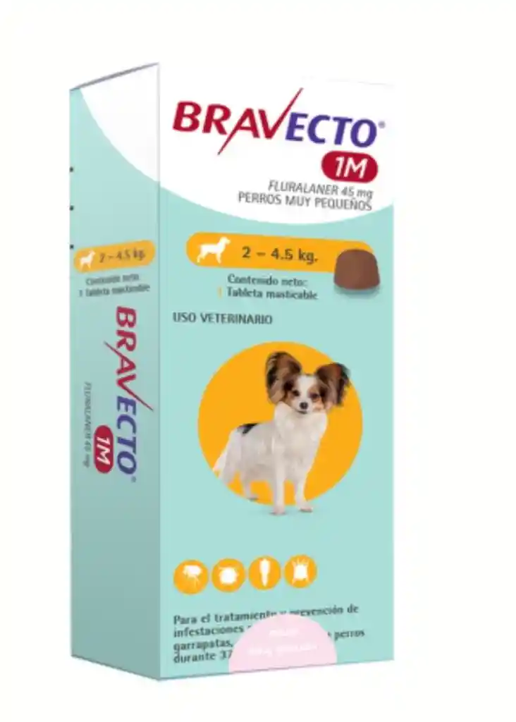 Bravecto 1m 2-4.5 Kl