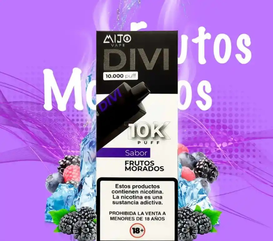 Mijo Vape Divi 10.000 Puff 5% Nic Frutos Morados