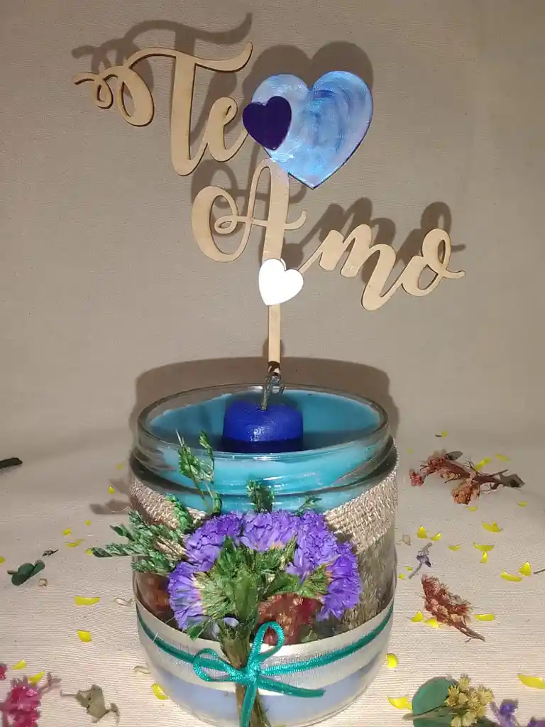 Vela Relajante De Sándalo Lavanda Para Decir Te Amo !