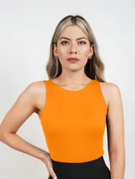 Bodie Para Mujer Cuello Redondo Simona Naranja Xl