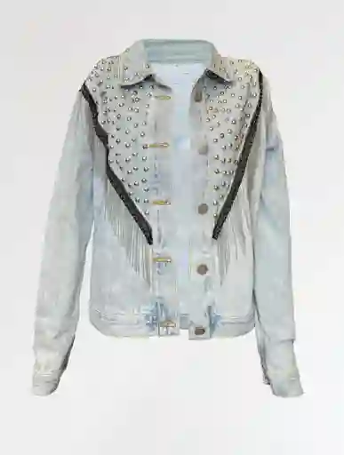 Chaqueta Para Mujer Denim Con Apliques The Creator Azul