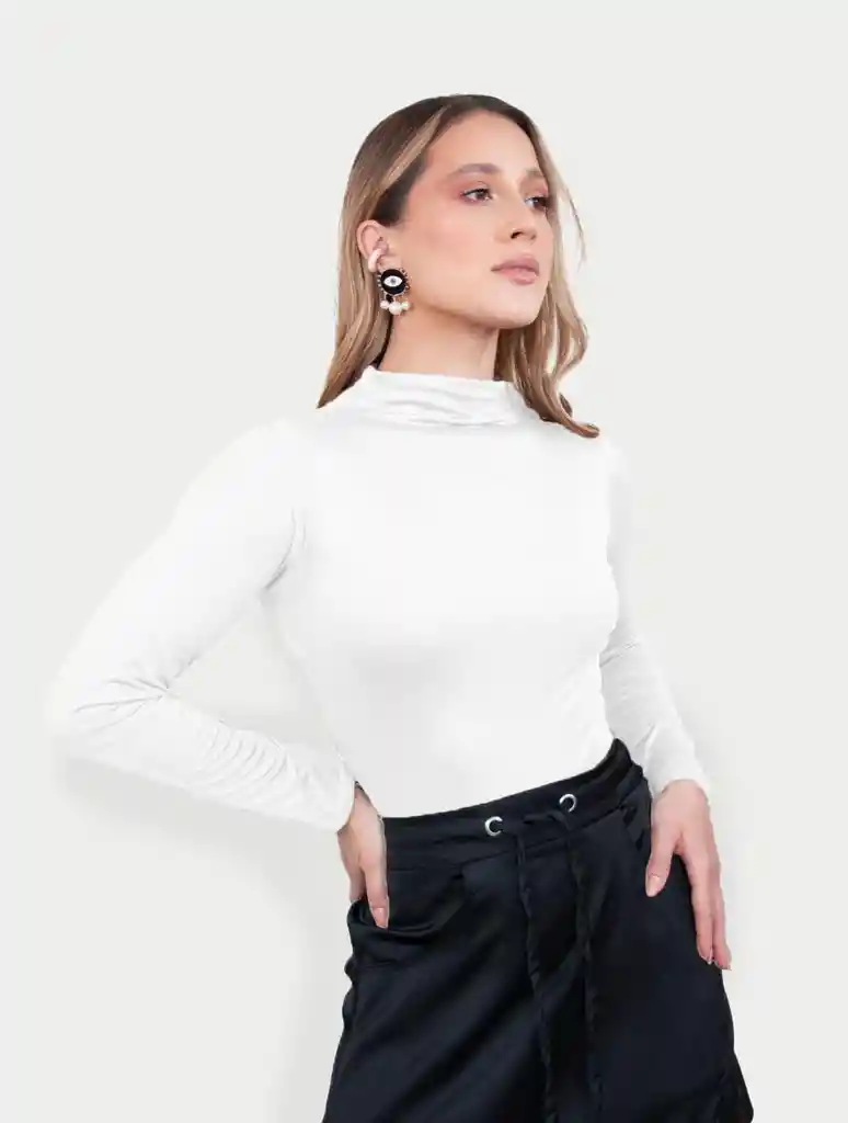 Body Para Mujer Cuello Medio Cleo Blanco S