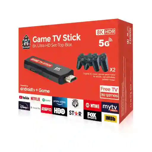 Game Tv Stick- Convertidor De Tv A Smart Tv Y Consola Juegos