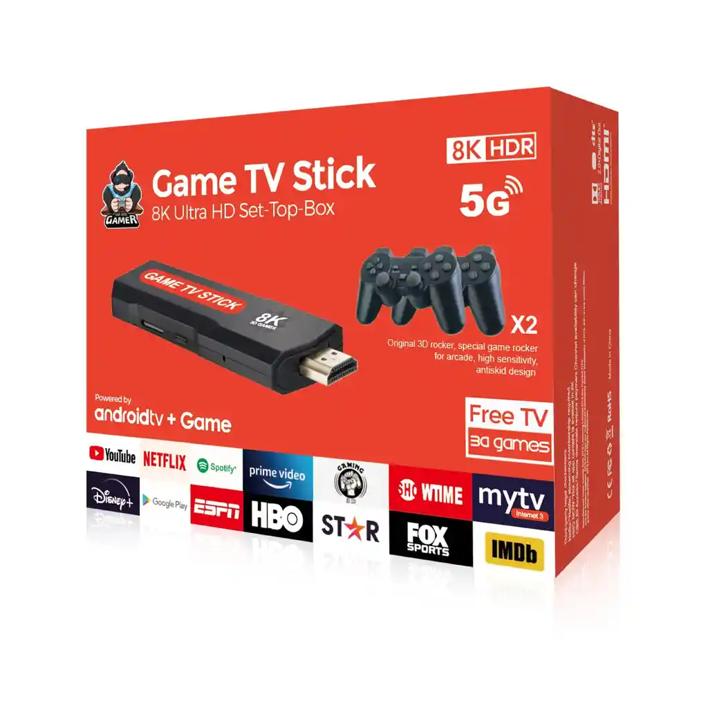 Game Tv Stick- Convertidor De Tv A Smart Tv Y Consola Juegos