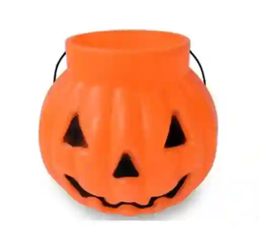 Calabaza De Plastico Tradicional Para Dulces Halloween