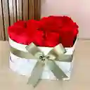 Caja Corazón Con Rosas Rojas