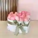 Caja Corazón Con Rosas Rosadas