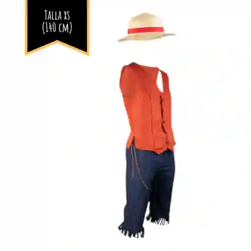 Disfraz Halloween Luffy One Piece Talla Xs (140 Cm)