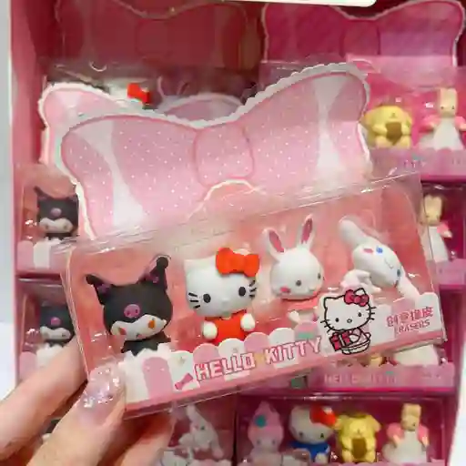 Set X 4 Borradores Kawaii Sanrio