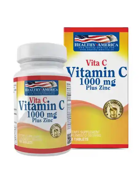 Vitamina C + Zinc X100 (healty America)