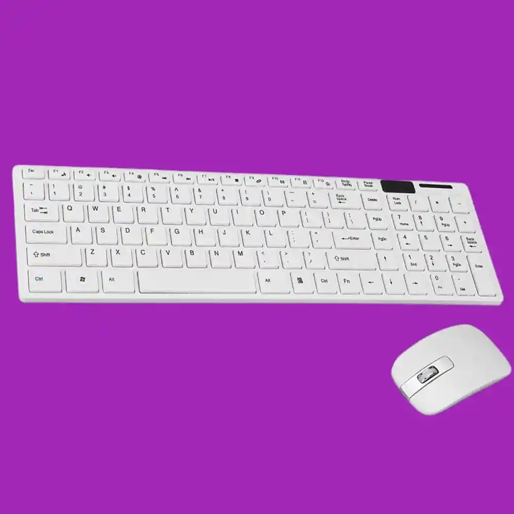 Combo Teclado Y Mouse K06 Inalambrico Ultra Fino + Forro Protector