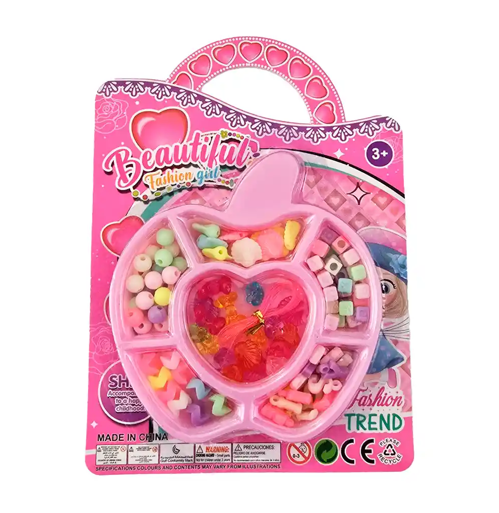 Set Kit Para Hacer Pulseras Brazaletes Pedreria Manzana Niña