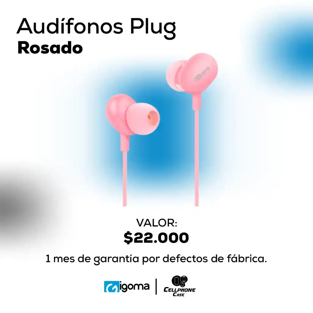 Audífonos Plug Rosado