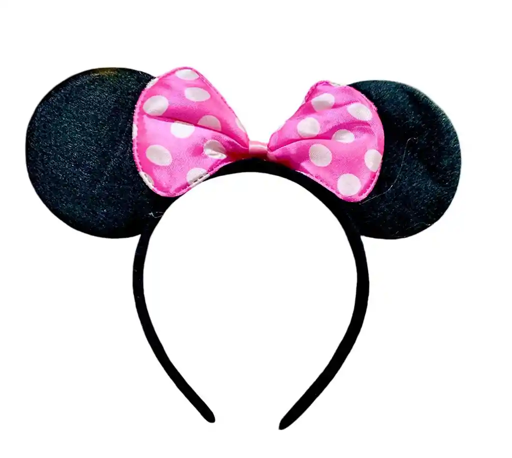 Vincha Diadema Minnie Lazo Rosado Para Hora Loca, Halloween, Carnaval