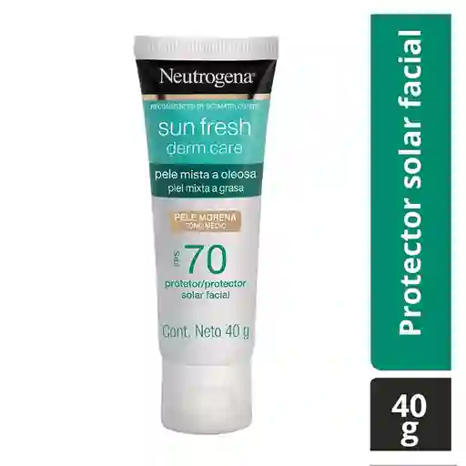 Protector Solar Facial Tono Medio Neutrogena Sun Fresh Derm Care Fps70 40g