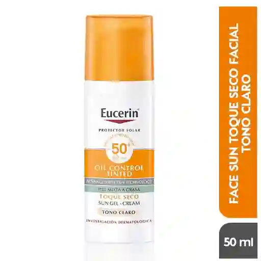 Protector Solar Eucerin Oil Control Tono Claro Fps50 Piel Mixta- Grasa 50ml