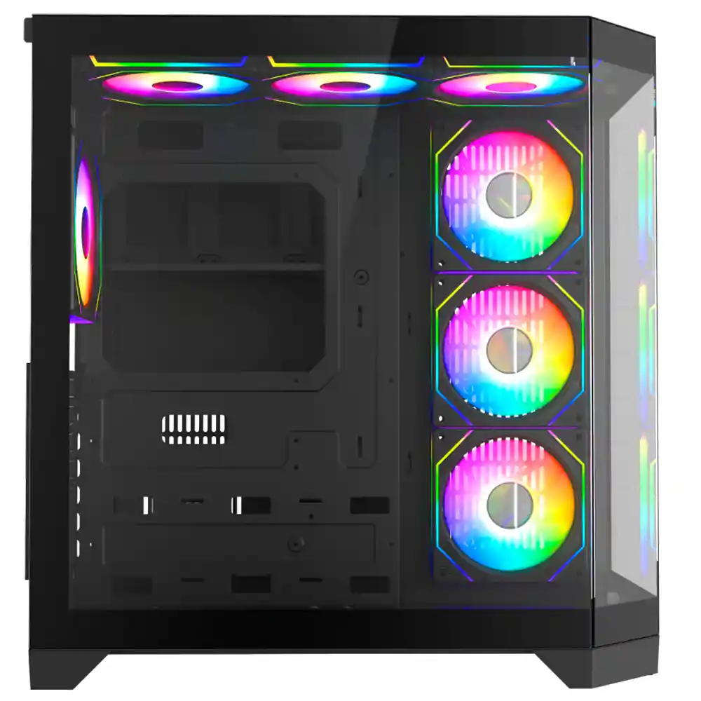 Caja Atx Iceberg Crystal Edge (negro)