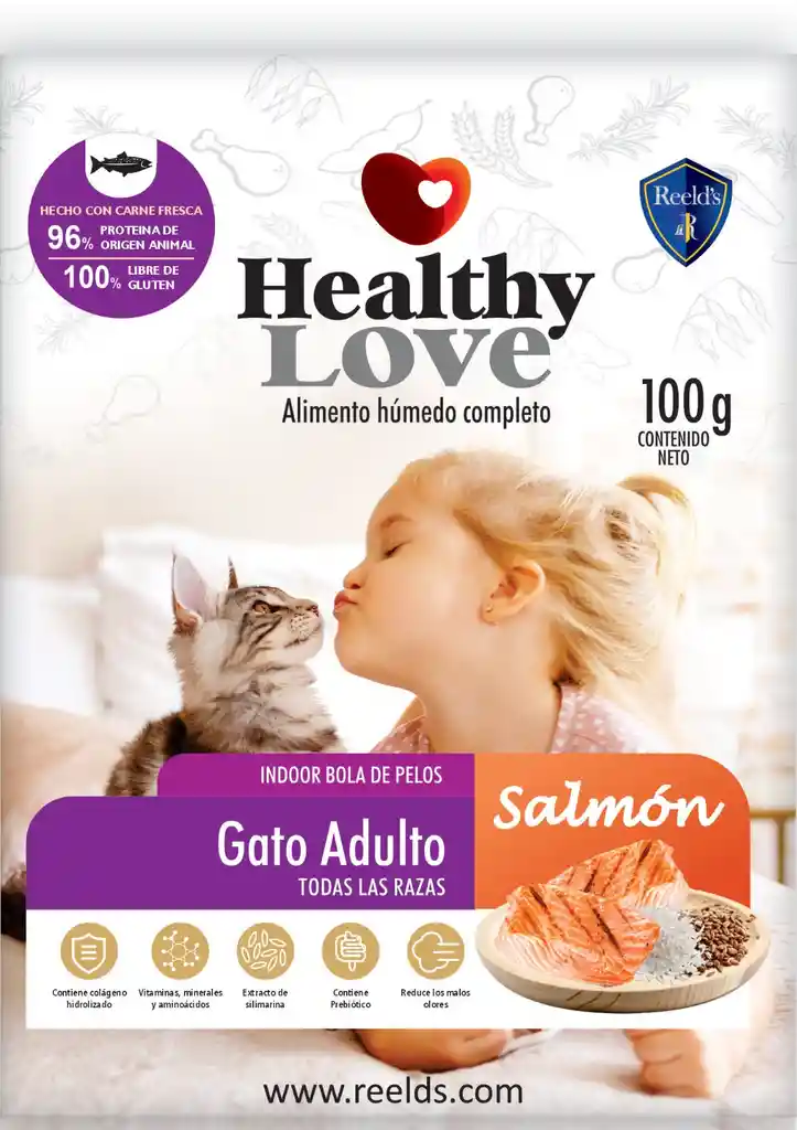 Healthy Love Gatos Adulto Salmon 100g