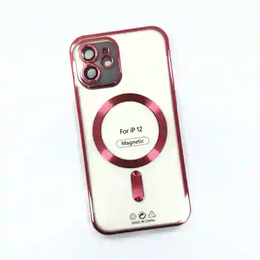 Estuche Iphone 12 Electroplated Rojo