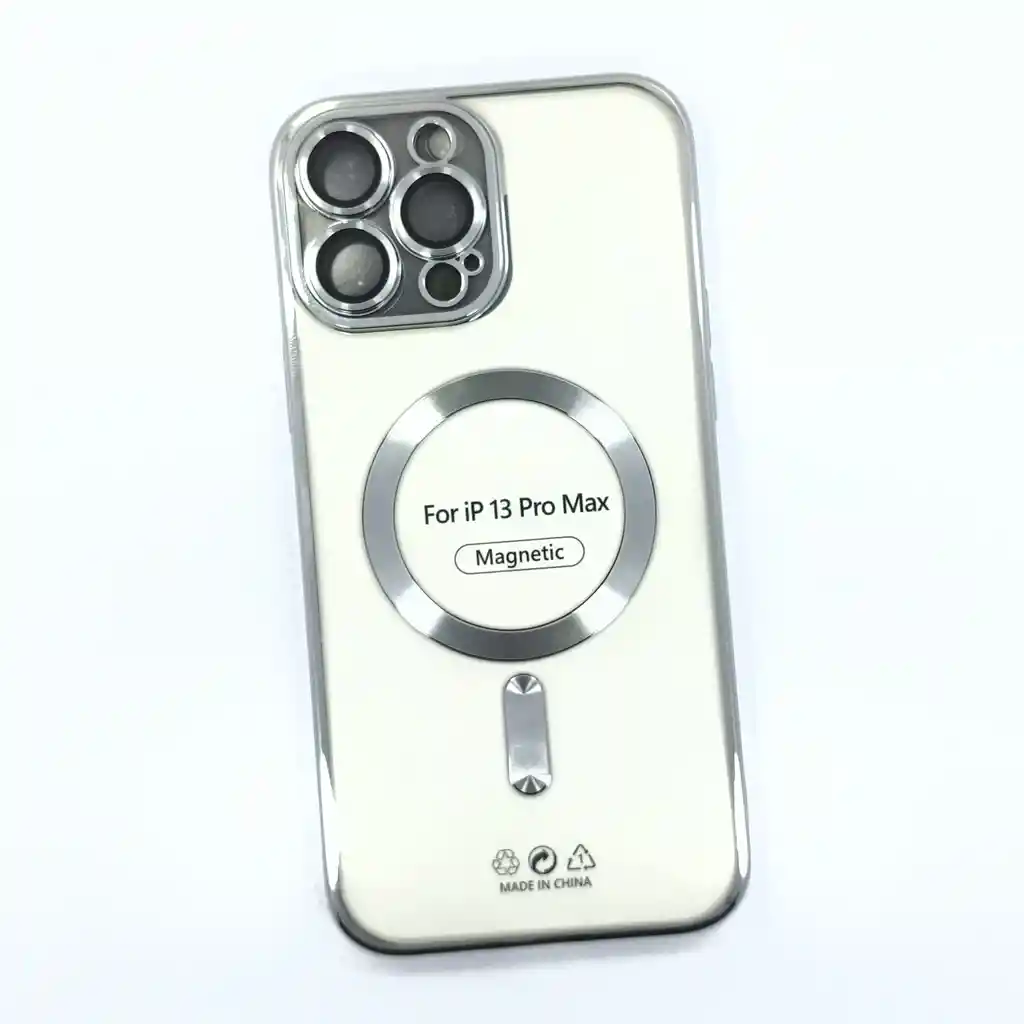 Estuche Iphone 13 Promax Electroplated Plata