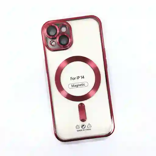 Estuche Iphone 15 Electroplated Rojo