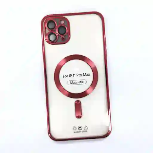 Estuche Iphone 11 Promax Electroplated Rojo