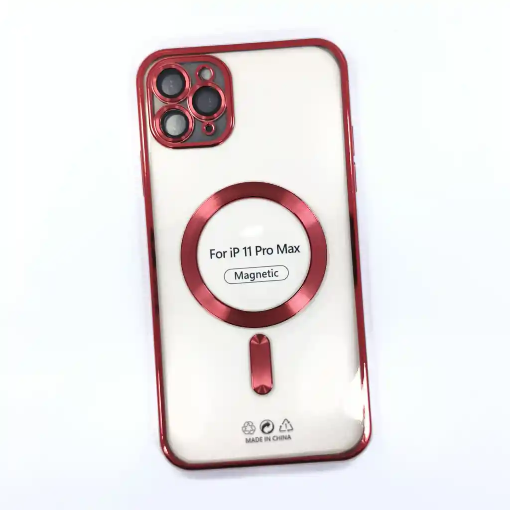 Estuche Iphone 11 Promax Electroplated Rojo