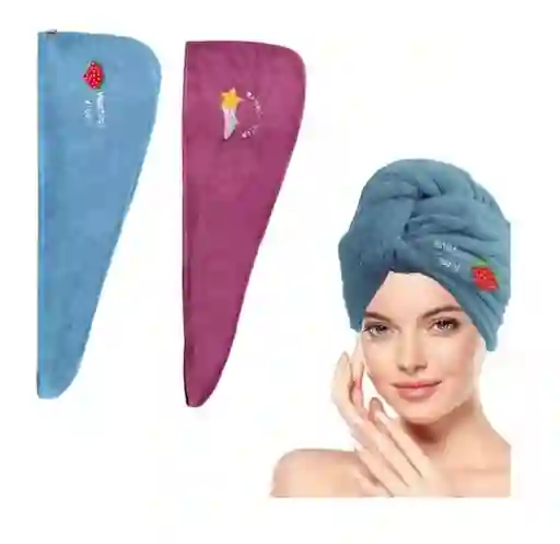 Toalla Gorro Turbante Microfibra Para Secar Cabello Ducha