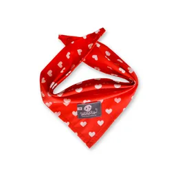 Pañoleta Para Perro Talla S Subliminal Rojo Corazones Blancos