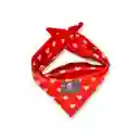 Pañoleta Para Perro Talla Xl Subliminal Rojo Corazones Blancos