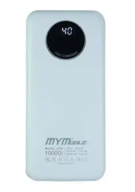 Powerbank E333 Mymobile Blanco Carga Celular Viaje 10000 Mah