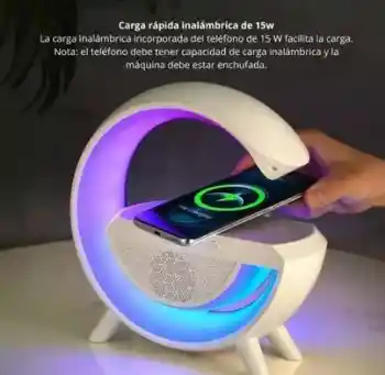 Parlante Lampara De Mesa Con Diseño De G De Google Cargador Radio Bocina