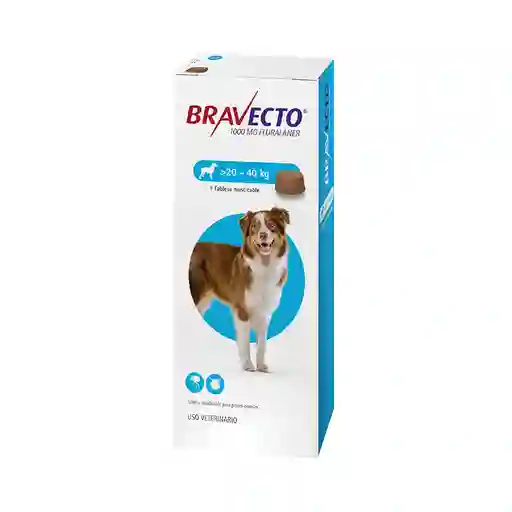 Bravecto 12 Semanas (20 A 40 Kg) Antipulgas Y Garrapatas