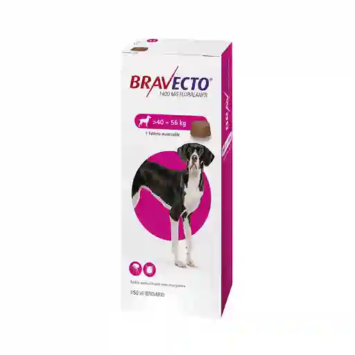 Bravecto 12 Semanas (40 A 56 Kg) Antipulgas Y Garrapatas