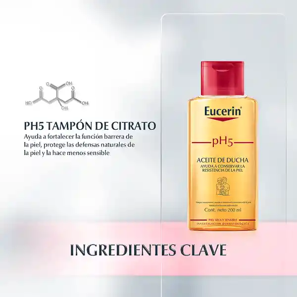 Aceite De Ducha Eucerin Ph5 Piel Seca Y Sensible 400ml